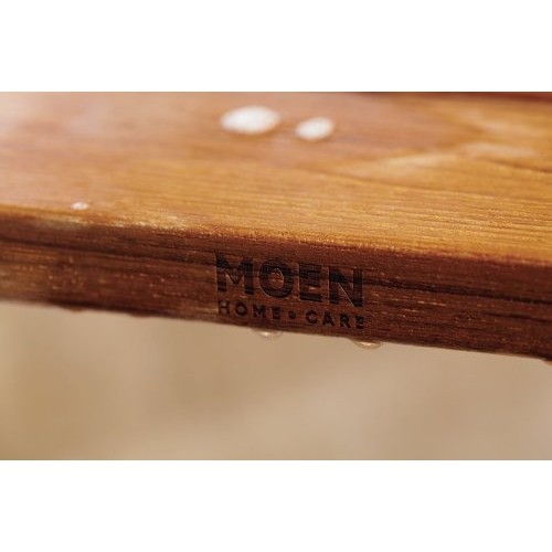 Moen DN7110 Home Care Wall Mounted Teak Wood Aluminum Folding Shower Seat, Ch...