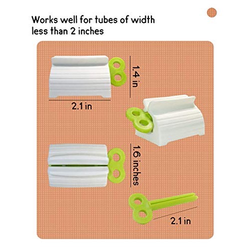 Toothpaste Squeezer, 4 Pcs Toothpaste Tube Squeezers, Multi-Purpose Toothpast...