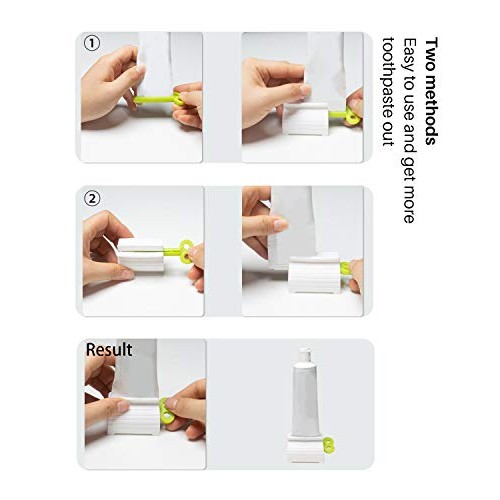 Toothpaste Squeezer, 4 Pcs Toothpaste Tube Squeezers, Multi-Purpose Toothpast...