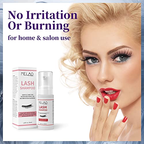 MOHOPE Eyelash Extension Cleanser Eyelid Foaming Cleanser Lash Foam Shampoo f...