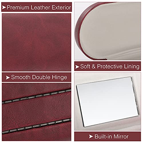 MoKo 2 in 1 Glasses Case and Contact Lens Case, Double Sided Portable Travel ...