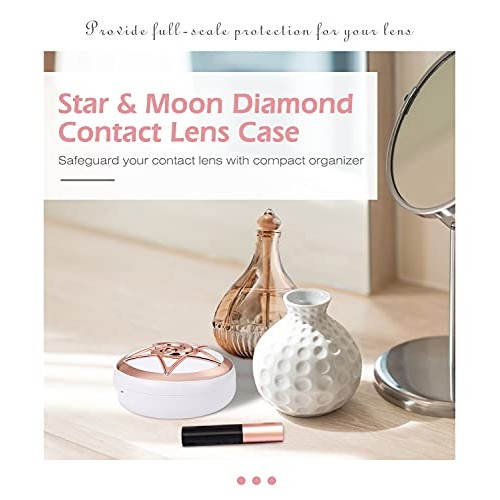 MoKo Cute Contact Lens Case, Mini Star Portable Travel Eyewear Box Organizer ...