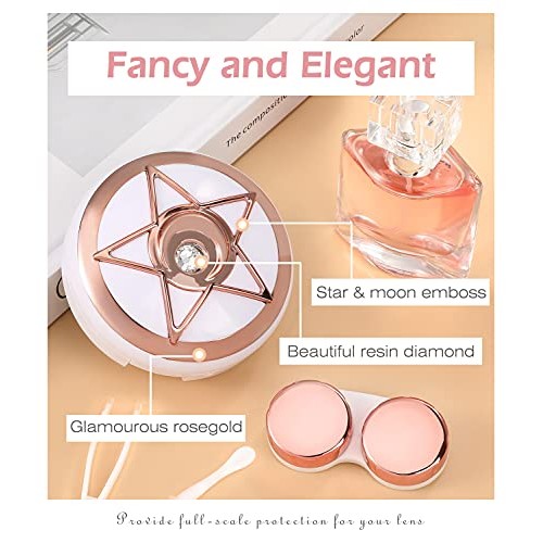 MoKo Cute Contact Lens Case, Mini Star Portable Travel Eyewear Box Organizer ...