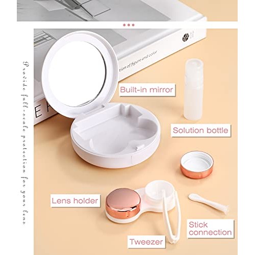 MoKo Cute Contact Lens Case, Mini Star Portable Travel Eyewear Box Organizer ...