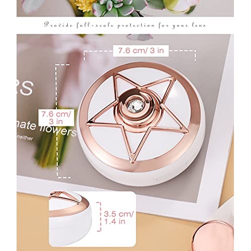 MoKo Cute Contact Lens Case, Mini Star Portable Travel Eyewear Box Organizer ...