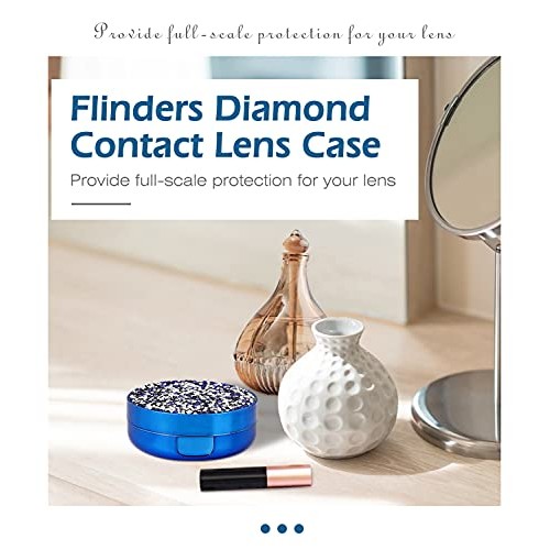 MoKo Glitter Contact Lens Case, Mini Cute Sparkle Portable Travel Eyewear Box...