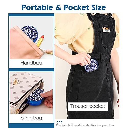 MoKo Glitter Contact Lens Case, Mini Cute Sparkle Portable Travel Eyewear Box...