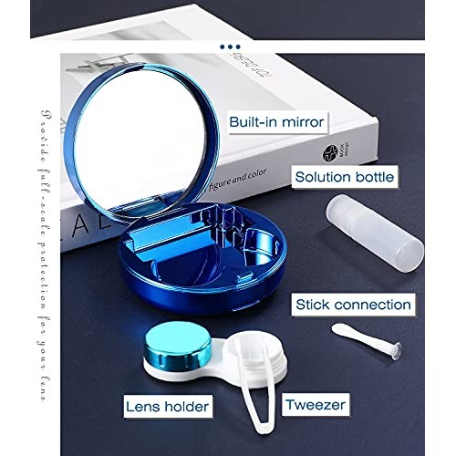 MoKo Glitter Contact Lens Case, Mini Cute Sparkle Portable Travel Eyewear Box...