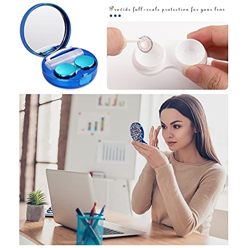 MoKo Glitter Contact Lens Case, Mini Cute Sparkle Portable Travel Eyewear Box...