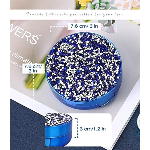 MoKo Glitter Contact Lens Case, Mini Cute Sparkle Portable Travel Eyewear Box...
