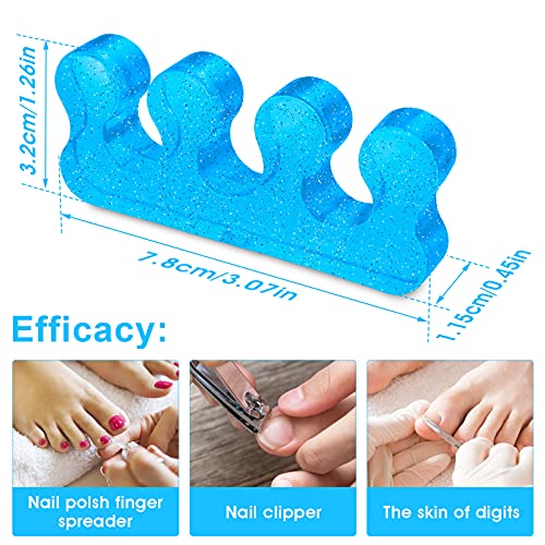 Molain 4 Pack Silicone Toe Separator for Feet, Gel Nail Polish Toe Spacers fo...