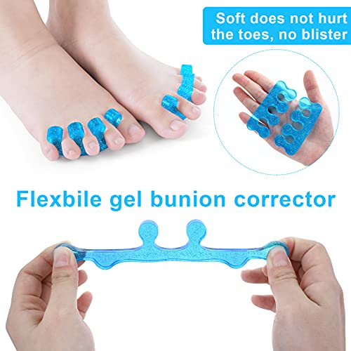 Molain 4 Pack Silicone Toe Separator for Feet, Gel Nail Polish Toe Spacers fo...