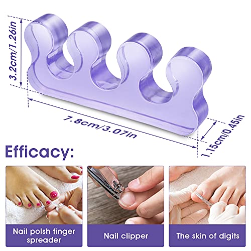 Molain 4Pcs Toe Separators Pedicure,Pedicure Toe Separators,Repeatable Washab...