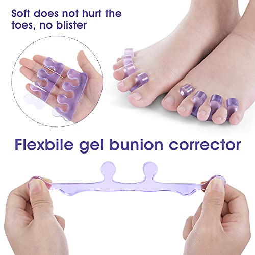 Molain 4Pcs Toe Separators Pedicure,Pedicure Toe Separators,Repeatable Washab...