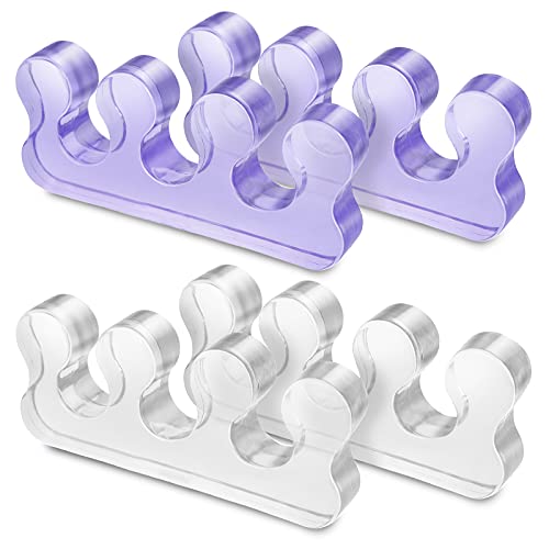 Molain 4Pcs Toe Separators Pedicure,Pedicure Toe Separators,Repeatable Washab...