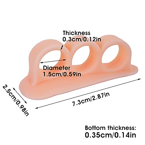 Molain Gel Toe Separators, 6 Pack Three-Hole Toe Spacers, Toe Cushions for Pr...