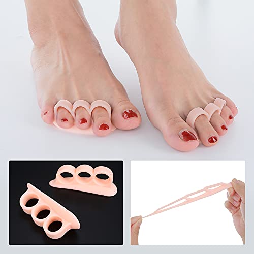 Molain Gel Toe Separators, 6 Pack Three-Hole Toe Spacers, Toe Cushions for Pr...