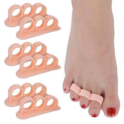Molain Gel Toe Separators, 6 Pack Three-Hole Toe Spacers, Toe Cushions for Pr...