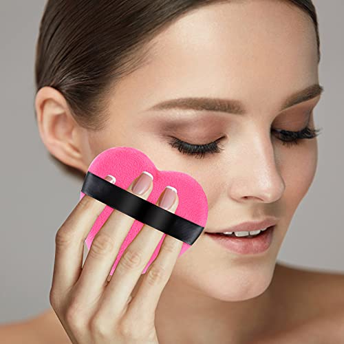 Molain Heart Shape Makeup Blendiful Puffs, 4PCS Cotton Powder Puff, Makeup To...