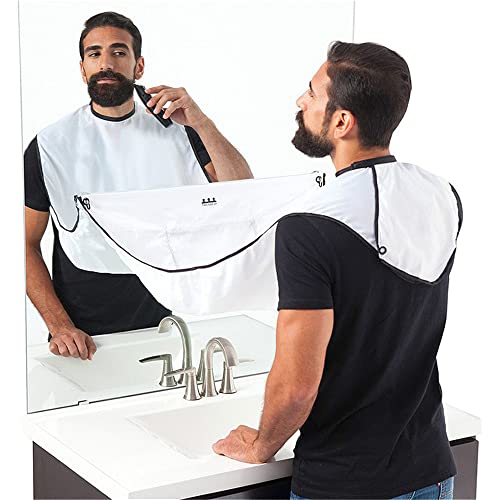 Beard Bib Beard Apron - Waterproof Men Hair Catcher for Shaving Trimming Groo...