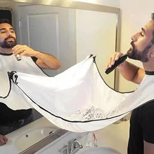 Beard Bib Beard Apron - Waterproof Men Hair Catcher for Shaving Trimming Groo...