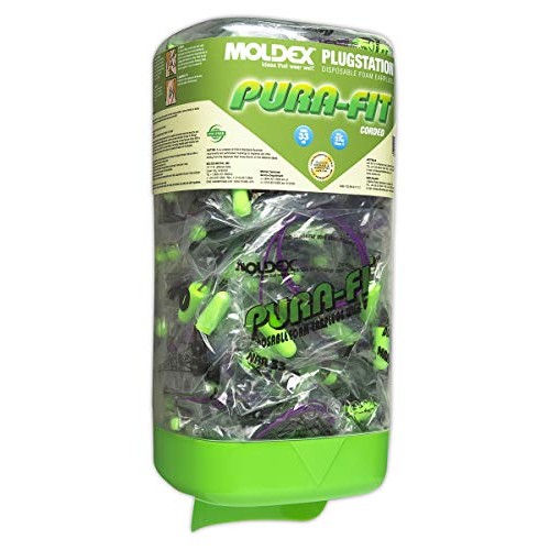 Moldex 6882 PlugStation Corded Earplug Dispenser, 150 Pairs, Standard, Green/...