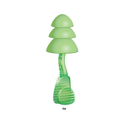 Moldex M6445 Corded Reusable Earplugs, Glide Trio Triple Flange (50 per Dispe...