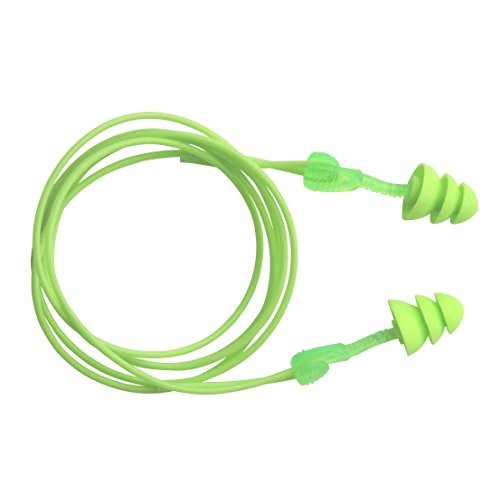 Moldex M6445 Corded Reusable Earplugs, Glide Trio Triple Flange (50 per Dispe...