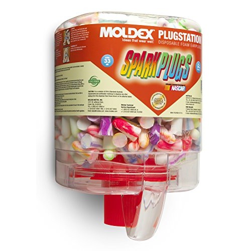 Moldex M6644 Extra-Soft Sparkplug Earplugs (250 per Dispenser)