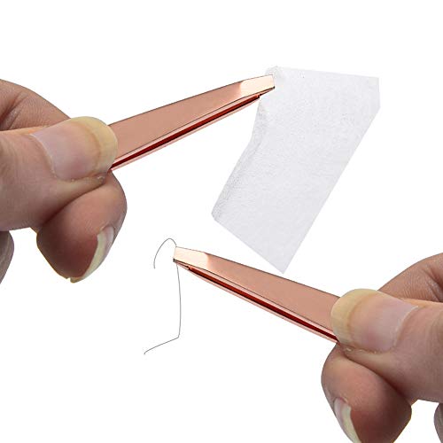 2 Pieces Multifunctional Eyebrow Tweezers with Eyebrow Comb False Eyelashes A...