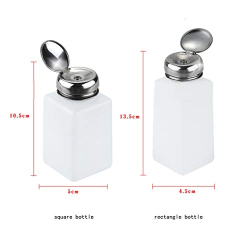 2Pcs 200ml Nail Polish Remover Bottles Pump Dispenser Bottle Alcohol Liquid P...