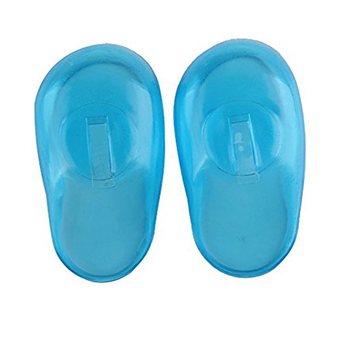 4Pcs/2Pairs Silicone Protector Ear Covers Hair Dye Ear Shield, Blue