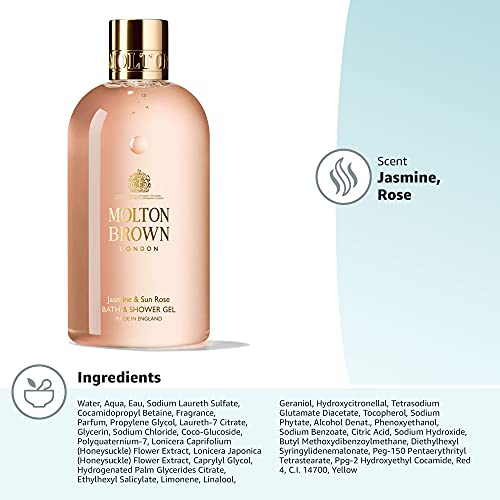 Molton Brown Jasmine & Sun Rose Bath & Shower Gel, 10 Fl Oz