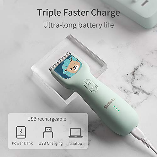 Bololo Baby Hair Clippers - Quiet Kids Hair Trimmer, Cordless & Waterproof Ch...