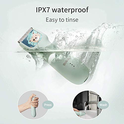 Bololo Baby Hair Clippers - Quiet Kids Hair Trimmer, Cordless & Waterproof Ch...