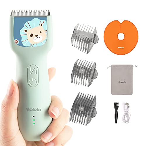 Bololo Baby Hair Clippers - Quiet Kids Hair Trimmer, Cordless & Waterproof Ch...