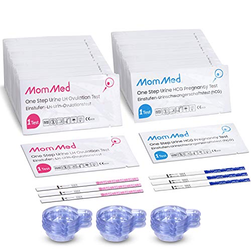 MomMed Ovulation and Pregnancy Test Strips (HCG20-LH60), Includes 20 Pregnanc...