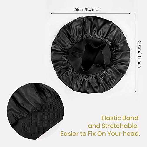 Mommesilk Silk Sleeping Cap for Women Sleep Bonnet Beanie Cap for Curly Hair ...