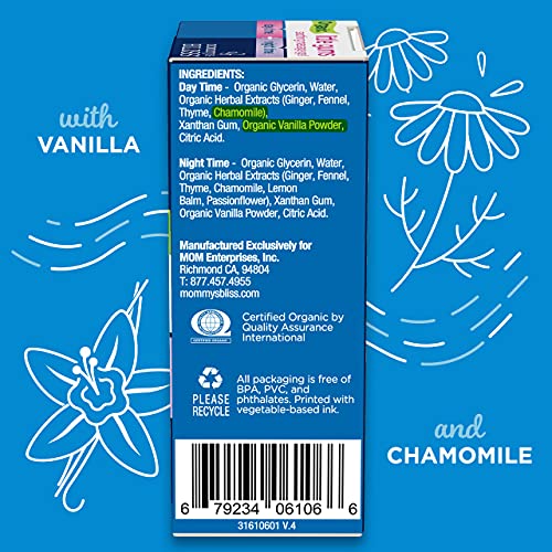 Mommy's Bliss Organic Little Gums Soothing Massage Gel Day and Night Combo He...