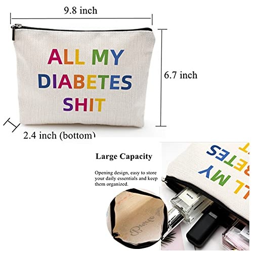 Diabetic Supplies Travel Bag Gifts Sets, All My Diabetes S-hit Funny Diabetes...
