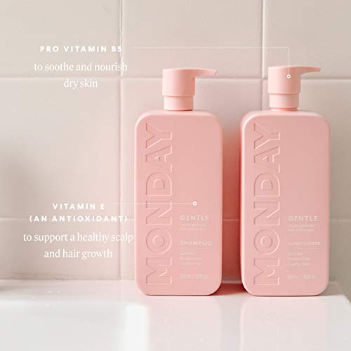 MONDAY HAIRCARE Gentle 30oz Twin Pack Bathroom Set (1 x Shampoo + 1 x Conditi...