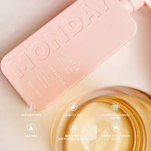 MONDAY HAIRCARE Gentle 30oz Twin Pack Bathroom Set (1 x Shampoo + 1 x Conditi...