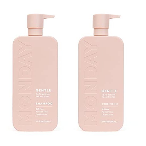 MONDAY HAIRCARE Gentle 30oz Twin Pack Bathroom Set (1 x Shampoo + 1 x Conditi...