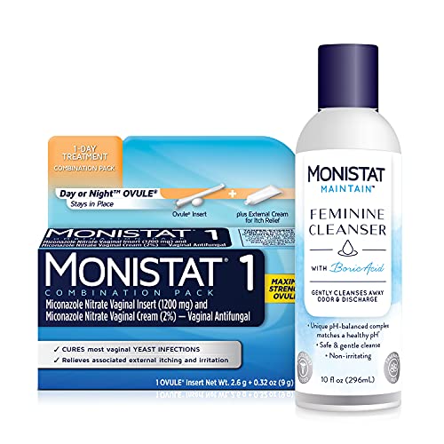 Monistat 1-Day Yeast Infection Treatment, Prefilled with Monistat Maintain Fe...