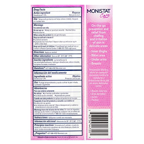 Monistat Care Chafing Relief Powder Gel, Anti Protection, 1.5 Ounce (447200A2)