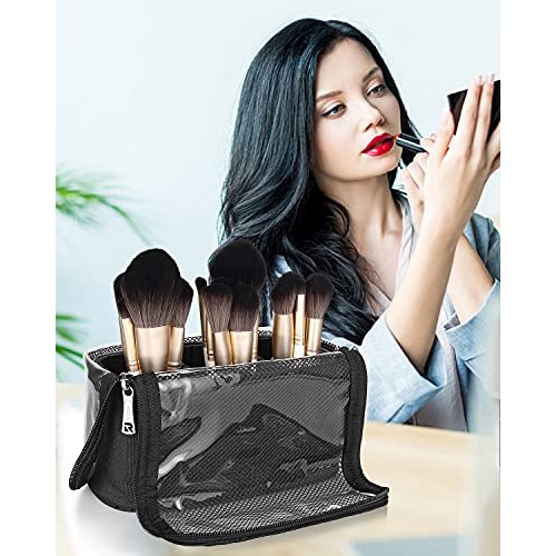 Makeup Brush Case,Makeup Brush Holder with Adjustable Dividers,Large Capacity...