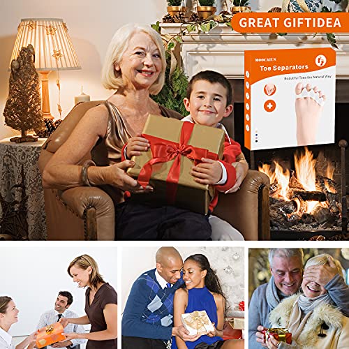 Toe Separators, 5 Pair Soft Gel Toe Spacers to Correct Bunions, Toe Stretcher...