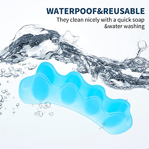 Toe Separators, 5 Pair Soft Gel Toe Spacers to Correct Bunions, Toe Stretcher...