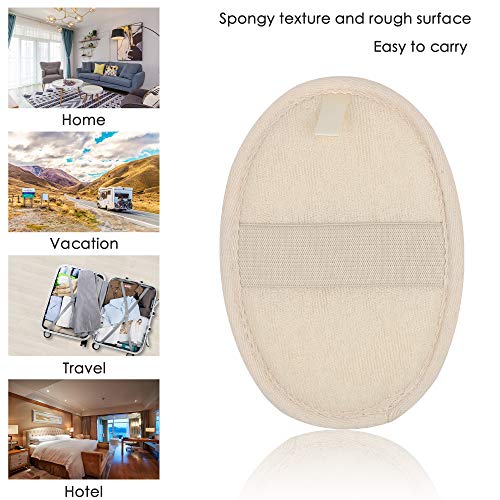 10 Packs Exfoliating Loofah Sponge Pads,Large 4x5.7-100% Natural Luffa and Te...