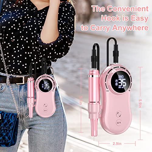 Professional Rechargeable 35000 rpm Nail Drill, Portable Electric E File Mach...